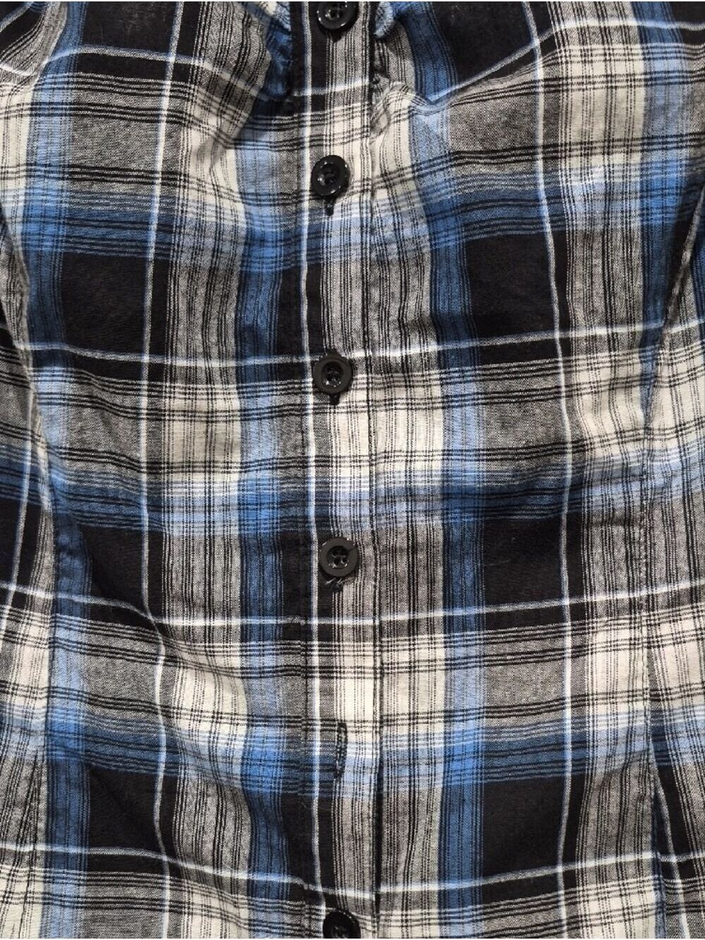 Le Château Blue, White & Gray Plaid Sweetheart Neck Top – NWT - Picture 3 of 13
